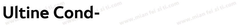 Ultine Cond字体转换